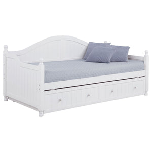 Twin Daybed With Trundle Storage Bed - White