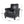 Contemporary Black PU Club Chair with Nailhead Trim and Rolled Armrests
