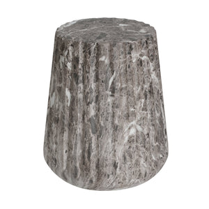Outdoor Cleme Carved Side Table, Brown End Table