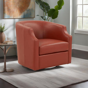 Emmett - Swivel Glider Barrel Chair With Clip Arm Design