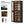 Bookcase With Doors And LED Lighting, 8 Adjustable Shelves Storage Cabinet