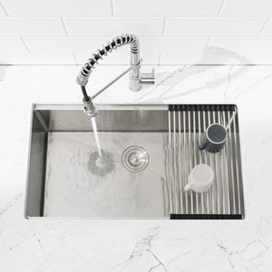 Stainless Steel Kitchen Sink, 30″x19″ Single Bowl, Undermount