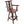 Rustic Tall Bistro Chair Decorative Star Backrest And Footrest, Fir Wood, 4 Foot - Brown
