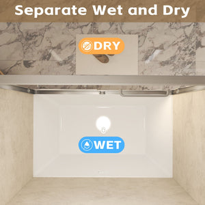 Double Sliding Shower Door With Explosion Proof Film