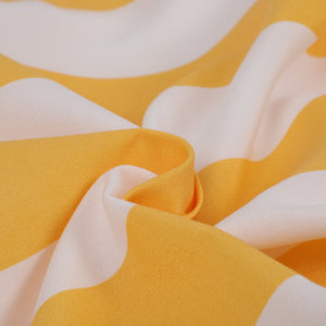 6 Pack Outdoor/Indoor Throw Pillows with Inserts - Yellow/White Striped