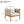 Outdoor Club Chairs (Set of 2) with Diamond-Pattern Beige Rope, Teak Finish