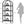 Tall 4 Tier Arched Open Bookshelf Storage Rack - Black