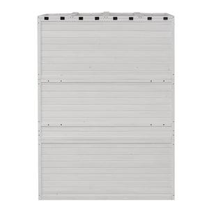 TOPMAX 78-Inch Wooden Greenhouse with Skylights and Folding Shelves
