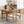 A&A French Style Solid Wood Frame Dining Chairs Set of 2