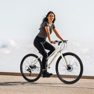 A28250 Road Bike with Aluminum Alloy Wheels and 21-Speed Gear System - Beige or Light Blue