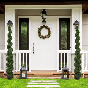 Artificial Outdoor UV Resistant Plastic Boxwood Topiary Spiral Tree
