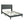 Queen Size Upholstered Platform Bed Frame With Button Tufted Linen Fabric Headboard - Dark Gray