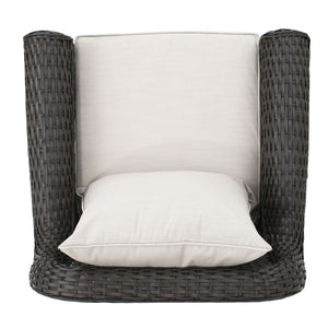 Amaya Outdoor Swivel Rocker Chair with Water Resistant Cushions