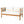 Outdoor Acacia Wood Loveseat with Diamond Rope Weave & Cushions, Teak Finish