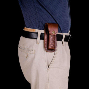 Echo Damascus Pocket Knife with Stag Horn/Antler & Rosewood Handle - TRAPSKI