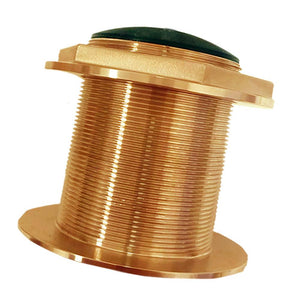 Echonautics Bronze Low-Profile Thru-Hull Medium-Frequency CHIRP Transducer - 1kW, 18 Tilt, 85-135kHz - TRAPSKI