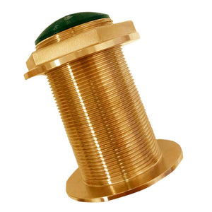 Echonautics Bronze Low-Profile Thru-Hull Medium-Frequency CHIRP Transducer - 600W, 12 Tilt, 80-130kHz - TRAPSKI