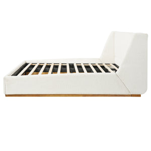 Luxury Upholstered Bed with Wings