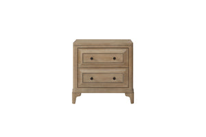 Queen Canopy Bedroom Set With A 2 Drawer Nightstand A Dresser With Poster Mirror And A Door Chest - Sand