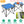 2Pcs Foldable Camping Table Portable Picnic Table Lightweight Travel Desk with 2 Cup Holders/Table Carrying Bag