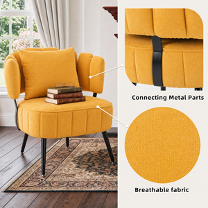 Decorative Armchair With Spring Seat Cushion