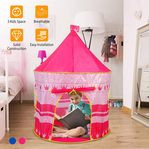 Kids Play Tent Foldable Pop Up Children Play Tent Portable Baby Play House Castle with  Carry Bag Indoor Outdoor Use