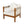 Acacia Wood Outdoor Club Chair with Handwoven Rope Accents & Curved Backrest