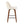 Toriano - Mid-Century Modern Counter Stool, Square Footrest (Set of 2) - Walnut / Cream