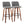 Toriano - Mid Century Modern Fixed Height Barstool Swivel And Round Footrest (Set of 2)