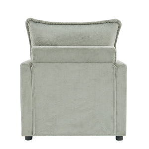 Modern Single Seat Accent Chair With Side Storage Pockets