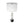 D15x30' Table Lamp with White Marble and Brass Frame