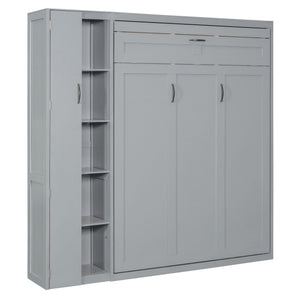 Murphy Wall Bed With Shelves, Wardrobe And LED Lights