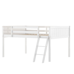 Low Loft Bed With Adjustable Ladder