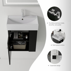 21.6 Inch Floating Bathroom Vanity with Sink