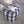 Connor - Checkered Square Pouf Ottoman And Floor Cushion - Ivory / Navy