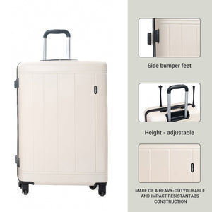 9-Piece White Luggage Set by GigaTech