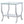 Porch & Den - Square Top End Table Elegance Glass - Chrome
