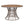5-Piece Outdoor Dining Set: Brown Round Acacia Wood Table & 4 Brown Wicker Armchairs