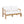 Outdoor 4-Seater Acacia Wood Patio Chat Set, Beige + Natural