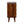 Solid Wood Mini Curved Chestnut Chest, 3-Drawer, Nordic Legs
