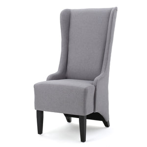 Alight Upholstered Dining Chair With High Back And Birch Wood Legs