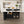 Kitchen Island With Extendable Rotating Table, 4 Drawers & Glass Door Cabinets, Built In Socket - Black