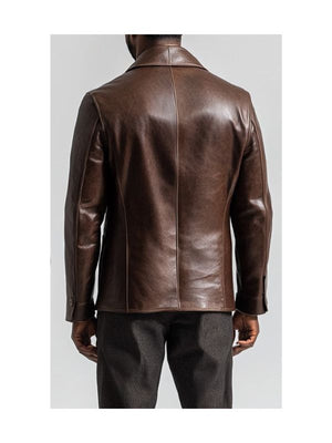 Edward Brown Premium Leather Blazer – Classic Brown Leather Jacket