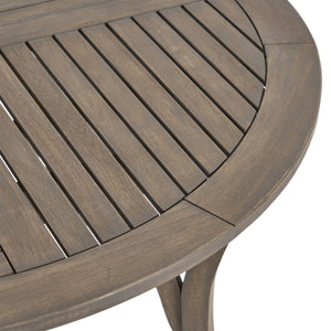 Hermosa Outdoor Acacia Wood Circular Dining Table