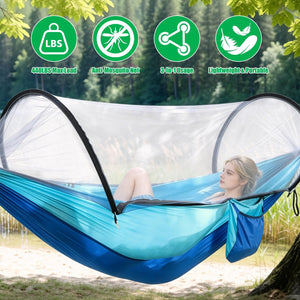 Camping Hammock with Mosquito Net 3-in-1 Portable 440lbs