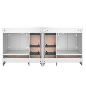 Shaker Free Standing Bathroom Vanity Cabinet & Sink, Soft Close Drawers, Soft Close Doors