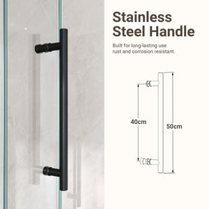 56-60"W x 72"H Frameless Single Sliding Shower Door