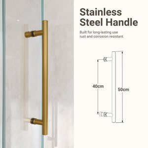 56"-60"W x 72"H Frameless Single Sliding Shower Door