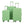 HIFINE Tourist 3-Piece Spinner Wheel Luggage Set in Green
