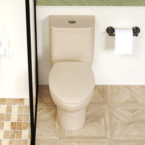 1.1/1.6 GPF Tornado Flush One-Piece Toilet with Comfort Chair Seat ADA Height 17"
